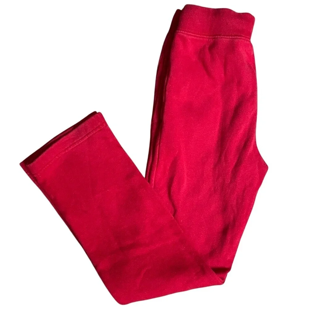 Gap Sweatpants Kids XL 12 Red Good Fleece Lined Logo‎ Joggers